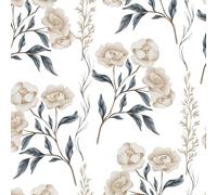 ARiXIaNg Papier peint Rose Beige épais mat à décoller et à colle 44x1000 cm Retro Country Meubles Autocollants Amovible Comptoir Contact Papier Stickers Muraux pour Bains Salon Chambre