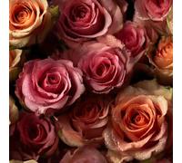 ARiXIaNg Papier peint Roses Roses épais mat à décoller et à colle 44x1000 cm Rétro Meubles Autocollants Amovible Comptoir Contact Papier Stickers Muraux pour Bains Salon Chambre