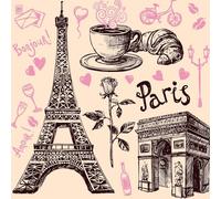 ARiXIaNg Papier peint Tour Eiffel Paris épais mat à décoller et à colle 44x300 cm Romantique Kawaii Meubles Autocollants Amovible Comptoir Contact Papier Stickers Muraux pour Bains Salon Chambre