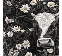 ARiXIaNg Papier peint Vache Rétro épais mat à décoller et à colle 44x200 cm Animaux Kawaii Meubles Autocollants Amovible Comptoir Contact Papier Stickers Muraux pour Bains Salon Chambre