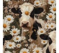 ARiXIaNg Papier peint Vache Rétro épais mat à décoller et à colle 44x500 cm Animaux Kawaii Meubles Autocollants Amovible Comptoir Contact Papier Stickers Muraux pour Bains Salon Chambre