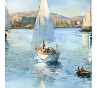 ARiXIaNg Papier peint Vagues De Voilier épais mat à décoller et à colle 44x600 cm Océan Meubles Autocollants Amovible Comptoir Contact Papier Stickers Muraux pour Bains Salon Chambre