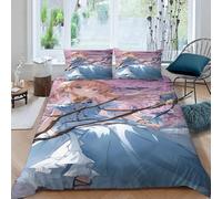 ARiXIaNg Parure de Lit 220x240 cm Japon Anime Microfibre Housse de Couette 3 Pièces avec Fermeture Eclair Manga Fille Enfant Garçons Fille 3D Motif avec 2 Taies d'oreiller 50x75