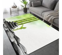 ARiXIaNg Tapis de Salon 100x150cm Zen Bambou Velours Cristal Doux Tapis Pierre Zen 3D Motif Tapis Chambre d'enfants Canapé Tapis avec Dos en Caoutchouc Antidérapant Carpettes