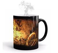 Ariycaz Tasses à café,Le Seigneur des Anneaux Tasses à café thermosensibles en céramique Tasse magique Parfait cadeau de nouveauté/cadeau de père 350 ml (12oz)