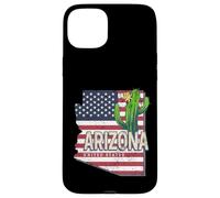 Arizona aux États Unis avec Carte Souvenir USA Vintage Coque pour iPhone 15 Plus