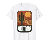 Arizona, Cactus rétro sud-Ouest et Coucher de Soleil du désert T-Shirt