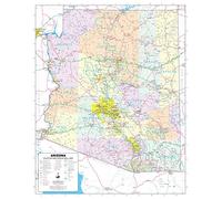 Arizona Counties and Roads Petite carte murale plastifiée brillante