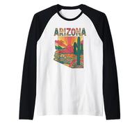 Arizona Flag t-Shirt - Arizona AZ State Pride Manche Raglan