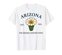 Arizona Flower State Souvenir de la ville natale Est 1912 Grand Canyon T-Shirt