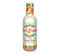 Arizona, Green Tea Honey & Peach Juice, délicieuse boisson au thé vert avec l'ajout de miel et de jus à la pêche, goût sucré et délicat, idéale à déguster à tout moment, bouteille PET de 1 l