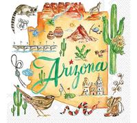 Arizona Lot de 2 paquets de 20 serviettes de table 3 plis