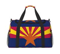 Arizona State Sac de nuit imprimé drapeau de l'État Sac de week-end Sac à main Sac de yoga Sac de sport Sac de sport Sac de sport Sac pour articles personnels pour Audlts, Noir , Taille unique