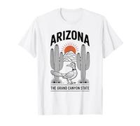 Arizona The Grand Canyon State, Retro Desert et Roadrunner T-Shirt