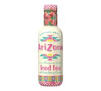 AriZona - Thé Noir Goût Framboise - Boisson au thé noir, goût framboise, avec sucre et édulcorant- Boisson 100% Plaisir - Emballage Design - Pack de 6 Bouteilles PET 1L