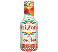 AriZona - Thé Noir Goût Pêche - Boisson 100% Plaisir - Emballage Design - 1 Bouteille PET 500 ml
