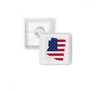 Arizona USA Carte étoiles Rayures Drapeau Forme PBT Keycaps pour Clavier mécanique Blanc OEM sans Marquage d'impression R1 Multicolore