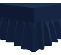 Arizone T180 Drap-housse standard en percale 14 couleurs (bleu marine, lit simple)