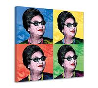 Arjazia Tableau Oriental Oum Kalthoum - 60x60cm et 80x80cm - Impression sur toile haute résolution - Toile tendue sur un cadre en bois (80x80 cm)