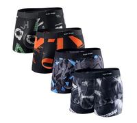 Arjen Kroos Boxer Homme Caleçon Lot de 4 Boxers Boxeur Ajusté Homme Hipsters Trunks Respirant sous-vêtement