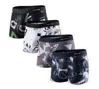 Arjen Kroos Boxer Homme Caleçon Lot de 4 Boxers Boxeur Ajusté Homme Hipsters Trunks Respirant sous-vêtement
