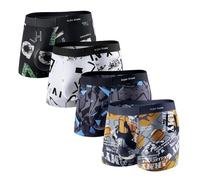 Arjen Kroos Boxer Homme Caleçon Lot de 4 Boxers Boxeur Ajusté Homme Hipsters Trunks Respirant sous-vêtement