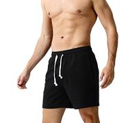Arjen Kroos Short d'entraînement athlétique en coton pour homme de 12,7 cm avec poches zippées et cordon de serrage