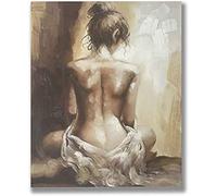 ARjzap DIY Peinture Numéro_Femme Fille Sexy Nue_Adulte-Toile Bricolage Pré-Imprimé pour Enfants Adultes Peindre par Nombre De Kits_30x40cm Frameless