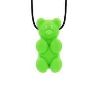 ARK Collier à mâcher en forme d'ourson - Aide à la mastication sûre en forme d'ours en caoutchouc, sans substances nocives, en 3 niveaux de dureté, soutien sensoriel pour enfants et adultes, cordon