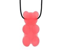 ARK Collier à mâcher en forme d'ourson - Aide à la mastication sûre en forme d'ours en caoutchouc, sans substances nocives, en 3 niveaux de dureté, soutien sensoriel pour enfants et adultes, cordon