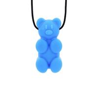 ARK Collier à mâcher en forme d'ourson - Aide à la mastication sûre en forme d'ours en caoutchouc, sans substances nocives, en 3 niveaux de dureté, soutien sensoriel pour enfants et adultes, cordon