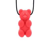 ARK Collier à mâcher en forme d'ourson - Aide à la mastication sûre en forme d'ours en caoutchouc, sans substances nocives, en 3 niveaux de dureté, soutien sensoriel pour enfants et adultes, cordon