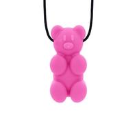 ARK Collier à mâcher en forme d'ourson - Aide à la mastication sûre en forme d'ours en caoutchouc, sans substances nocives, en 3 niveaux de dureté, soutien sensoriel pour enfants et adultes, cordon