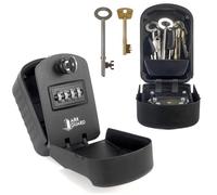 ARK GUARD PRO XL Coffre-fort à clés mural approuvé par la police, boîte à serrure d'extérieur à combinaison à 4 chiffres, armoire à clés en métal robuste et étanche pour maison, garage, école, Airbnb