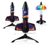 Ark miido Lot de 2 fusées pour enfants avec parachute, lance-missiles, thème spatial, vol jusqu'à 60 m, jouet d'extérieur cadeau pour garçons et filles à partir de 3 ans