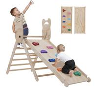 Ark miido Triangle d'escalade Enfant, 3 en 1 Echelle d'escalade Triangle Pliable,Triangle d'escalade en Bois,pour s'entraîner à Grimper et à saisir,Convient à Enfants 1+ Ans