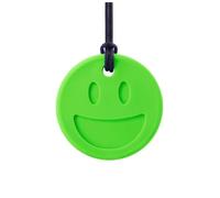 ARK Smiley Collier à mâcher en silicone - 3 niveaux de résistance - Sans BPA - Fermeture de sécurité - Avec guide pratique Logostar - À partir de 5 ans (vert clair)