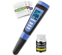 ARKA myAQUA pH/TDS/EC Meter - Testeur de qualité de l'eau pour pH, TDS, EC & température, Solution de calibrage Incluse, idéal pour Les Aquariums, Les piscines, Les bassins & l'eau Potable