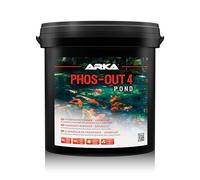 ARKA Pond Phos-Out 4-20 L - Puissant déphosphatant, élimine efficacement Les phosphates, Les silicates, Les sulfures et Les matières Jaunes, à Base d'hydroxyde de Fer.