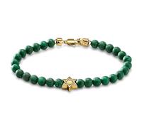 Arkai by Trendhim Bracelet pour homme | Étoile de David malachite | Acier inoxydable 316L & pierre naturelle | Design danois | Surface polie | Vert, small, Métal, Pas de gemme
