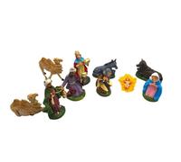 arkamii ensemble de 10 personnages de crèche de la Nativité peints à la main, produit en Italie (Personnages, 8 cm)
