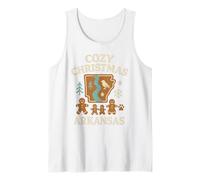 Arkansas Chemise de Noël Confortable Motif rivière Pain d'épice Oiseau Neige Débardeur