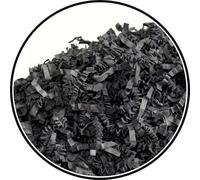 ARKANSIA - 2.5 Kg Papier Froissé Déchiqueté pour Remplissage Boîte Cadeau & Panier Garni - Frisure Kraft, Calage, Protection, Décoration, Mariage, Fête, Anniversaire, Naissance (NOIR, 2.5 kg)