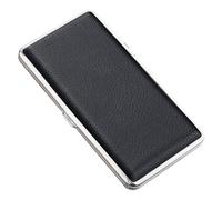 ARKCHIU Étui À Cigarette en Cuir en Métal Longue Contient 14 120mm Cigarettes Black,One Size