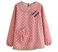 ARKCHIU Tablier Réglable avec Manches, Tablier De Cuisine pour Femme, pour Restaurant, Café, JardinageRed,One Size
