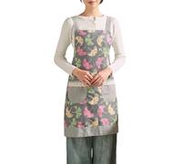 ARKCHIU Tabliers De Cuisine pour Femme - Tabliers en Coton Et Lin - Réglables - pour La Cuisine, La Pâtisserie, L'artisanatGrey,One Size