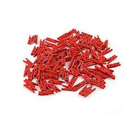 arkCRAFT Lot de 100 Mini Pinces à Linge en Bois (Rouge)