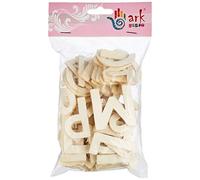 arkCRAFT W0010 Lot d'environ 60 lettres de l'alphabet (A à Z) en bois brut Écriture en capitales