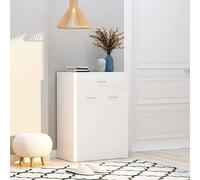 ARKEM Armoire à Chaussures Blanc 60x35x84 cm Bois d'ingénierie,Meuble Chaussure,Rangement Chaussure,Etagere Chaussure