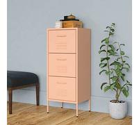 ARKEM Armoire de Rangement Rose 42,5x35x101,5 cm Acier, Meuble Garage, Armoire Rangement